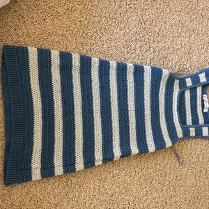 Striped Blue and White Knit Dress